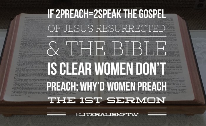 On preaching: or why an Evangelical/Fundamentalist stance against women preaching is the most anti biblical stance&nbsp;around